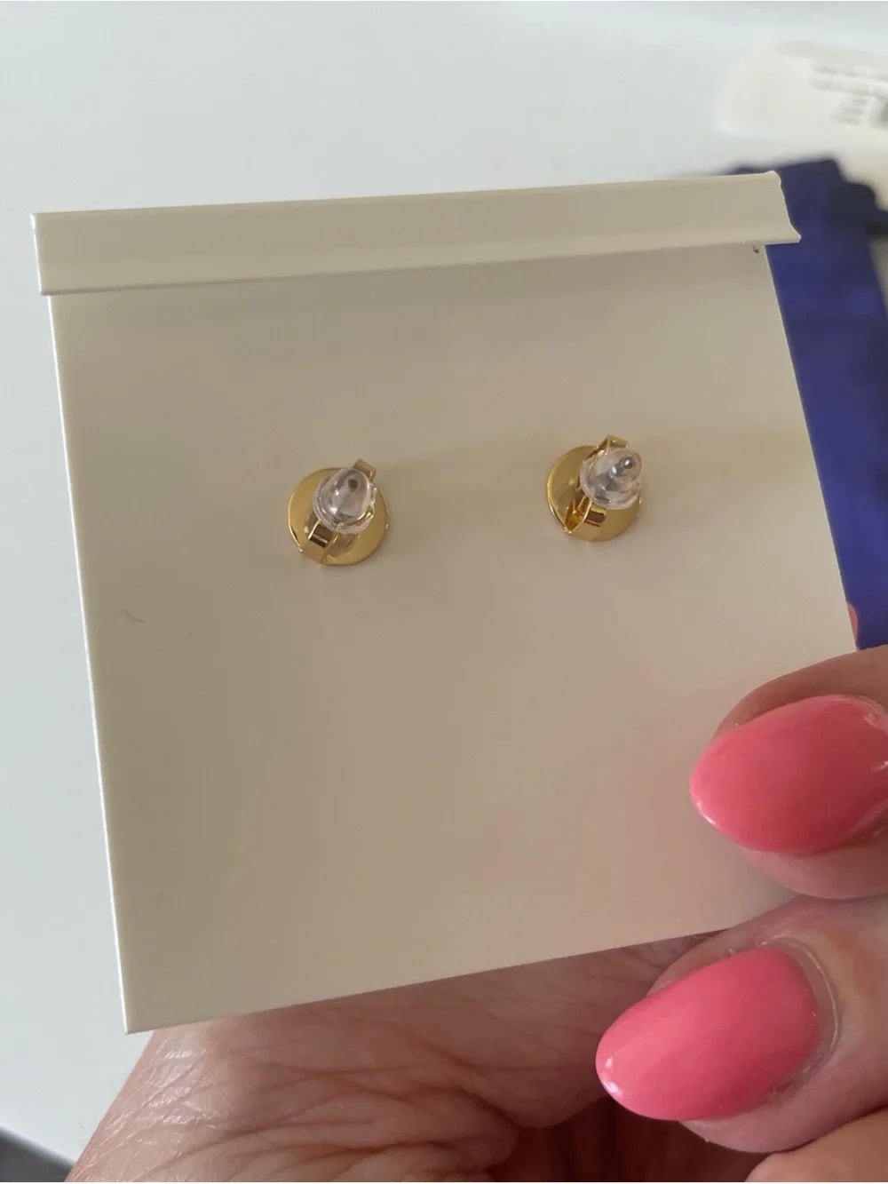 Tory Burch Gold Crystal Floral Earrings with White Pearl Drops